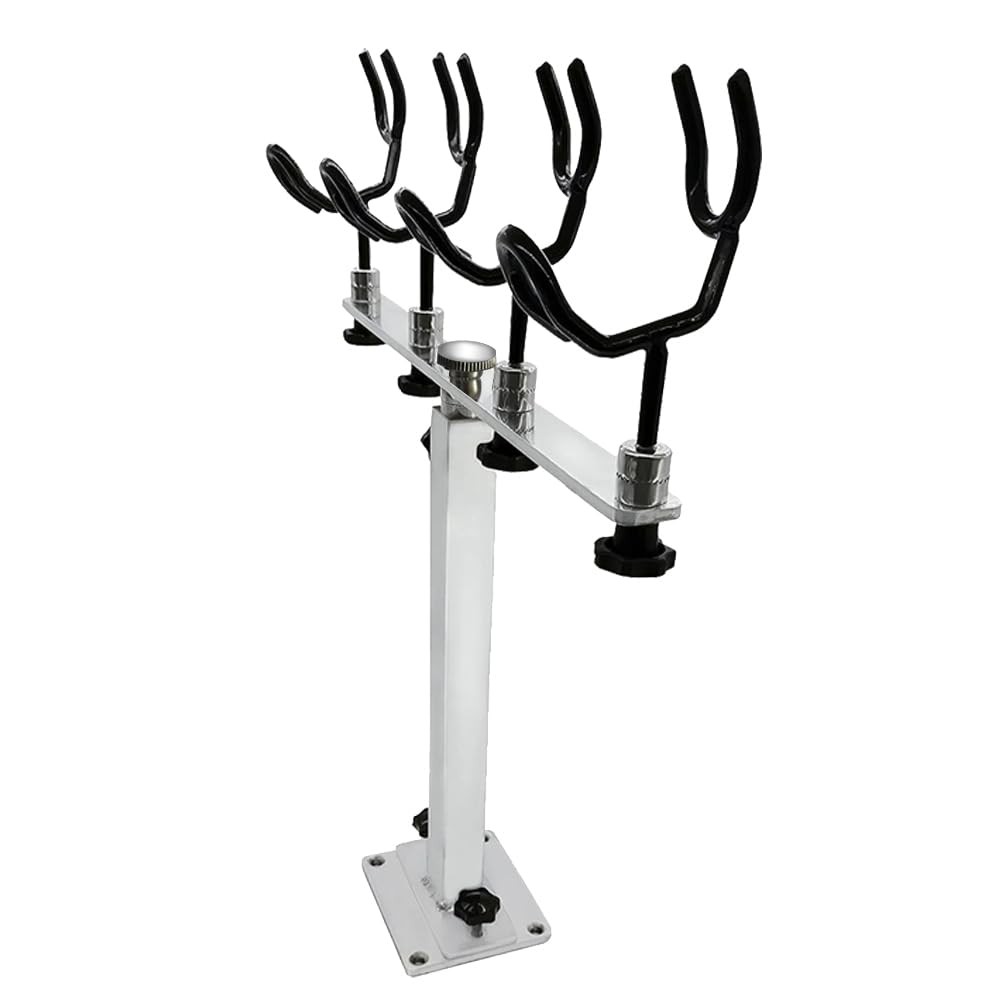 Mojiate PVC Coated Fishing Rod Holder Aluminum Large, silver