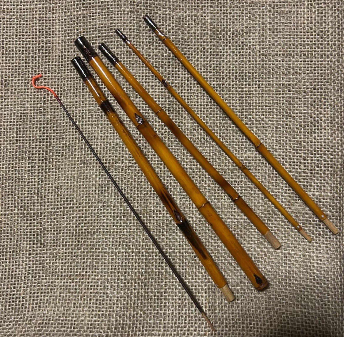 Handmade Japanese Bamboo Tanago Rod 4 Shaku 6-Piece