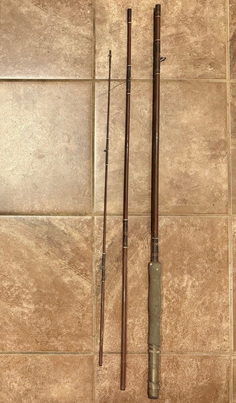 Shakespeare ITCO Fiber Glass Fly Fishing Rod Pole FY 12R 8ft Long 7 8 Fiberglass