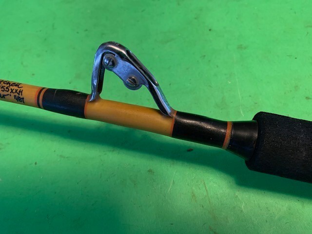 CUSTOM BUILT CALSTAR T6455XXH 5 FOOT 2 INCH 50 TO 120 POUND RATED FISHING ROD