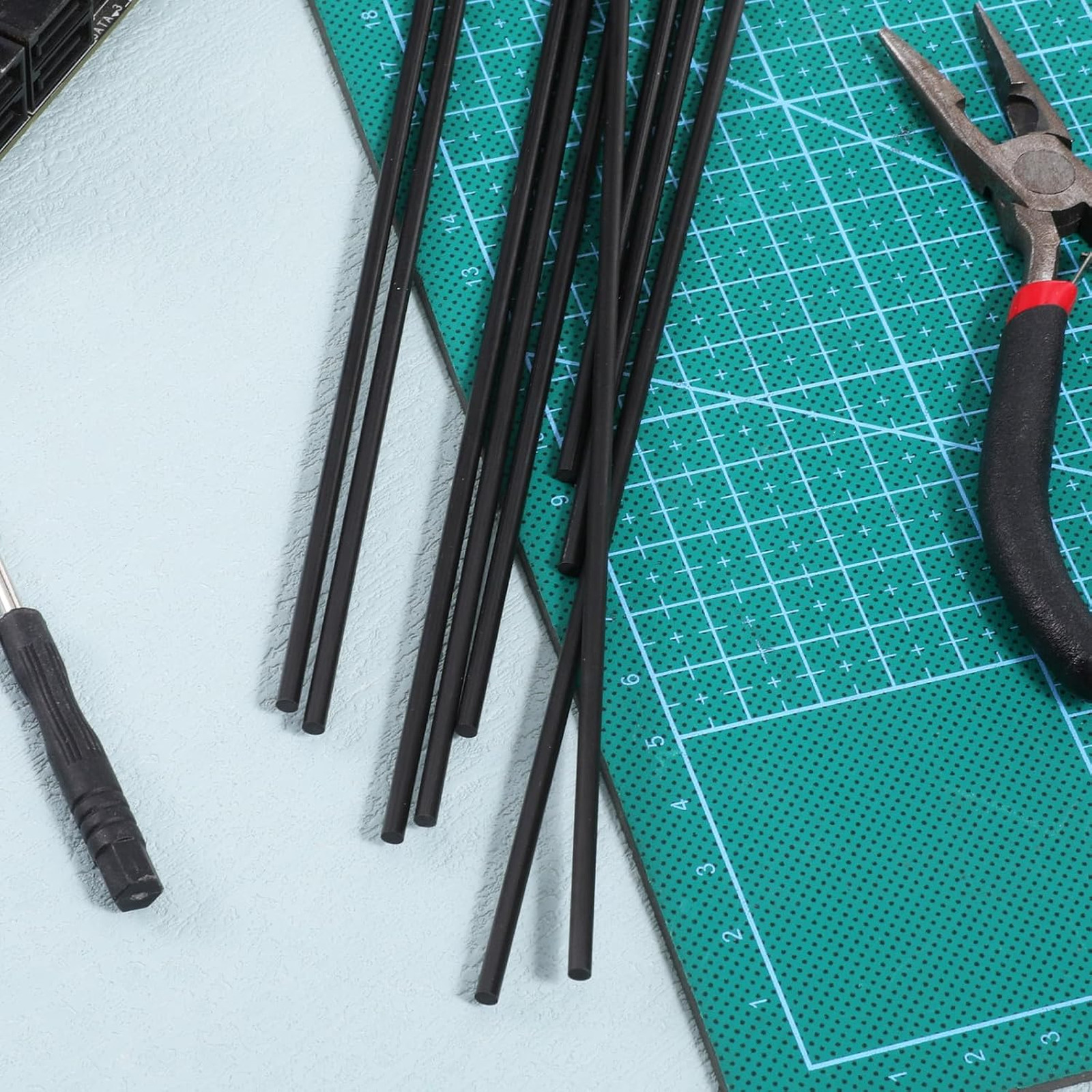 Carbon Fiber Rods 3mm Diameter 400mm Length Pack of 10 Black DIY Model Airplane