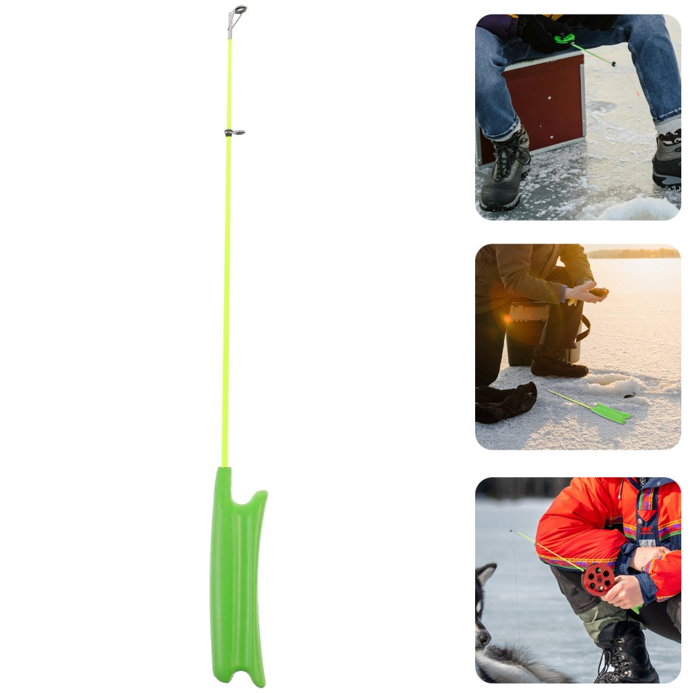 1 Set Portable Winter Ice Fishing Rod Durable Eva PU Outdoor Fishing Pole