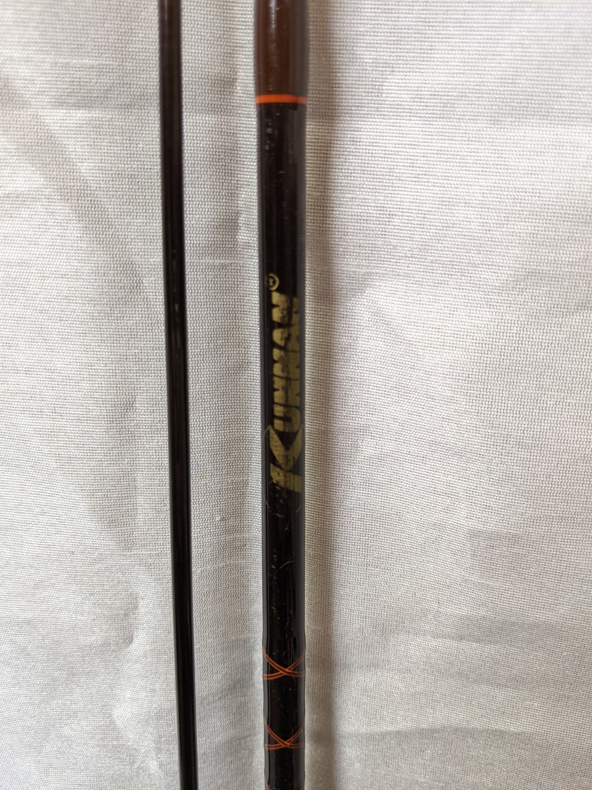 VINTAGE KUNNAN ADVANCED GRAPHITE COMPOSITE 2 PC SPINNING ROD w/ CADDY #2