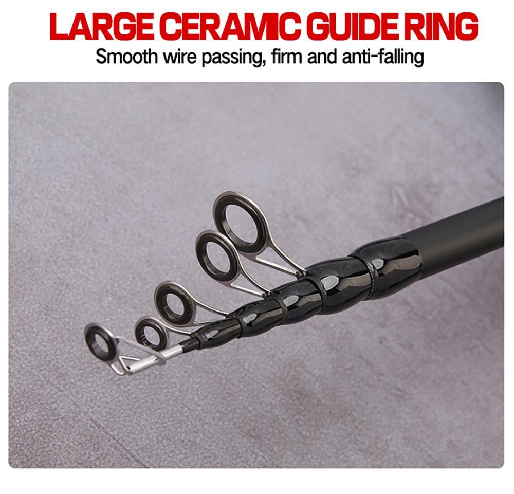Ultra-Light Fishing Rod Carbon Fiber Spinning Casting Pole Handle Telescopic Sea