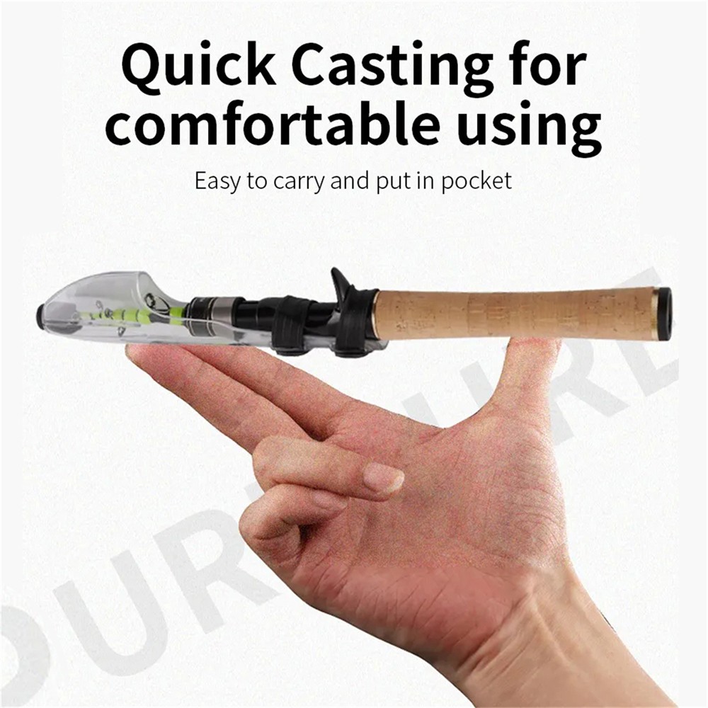 PURELURE Telescopic 1.53m/1.75m Travel Portable Lightweight Fishing Rod