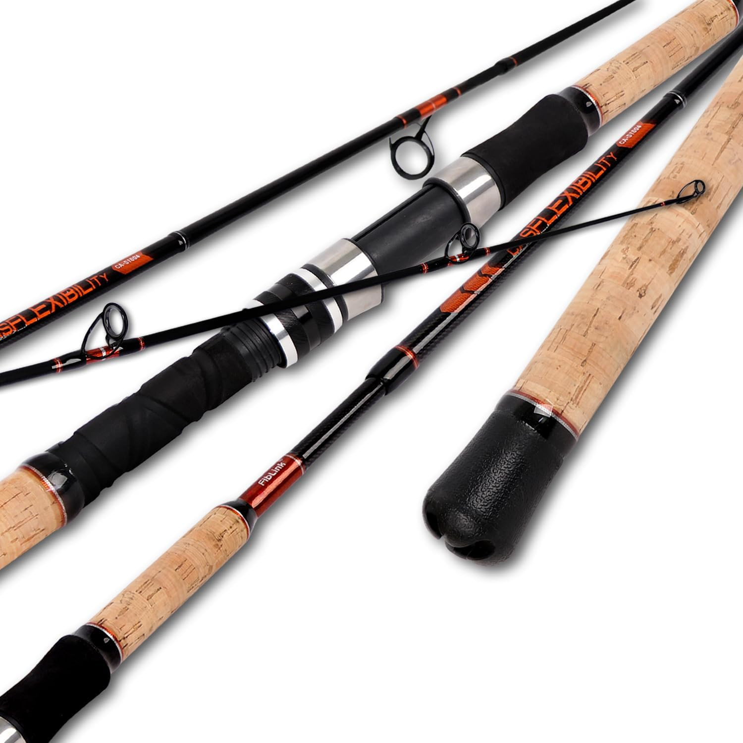 Surf Rod Carbon Fiber Surf Fishing Rod Portable Travel Fishing Spinning Rod 2Pie