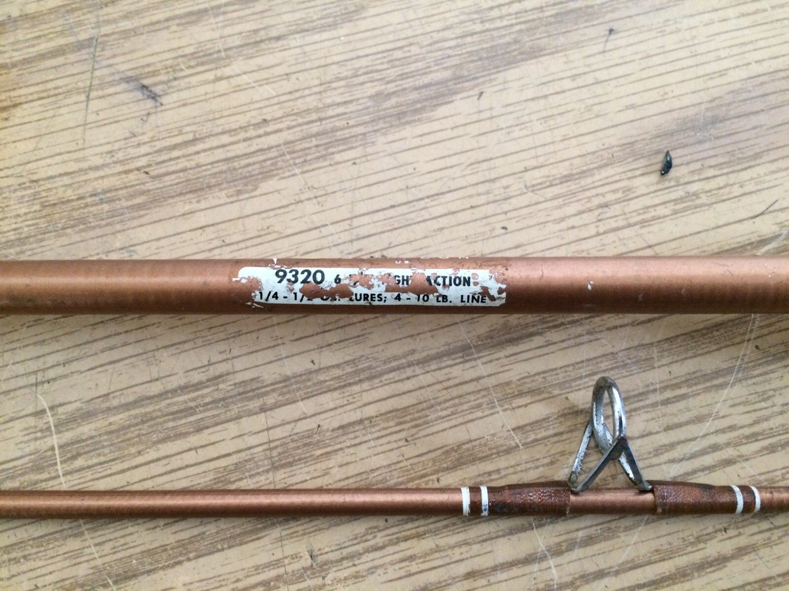 VINTAGE 6.5′ Garcia Conolon Spinning Rod 2pcs #9320 +Long Cork Lt Action w/sock