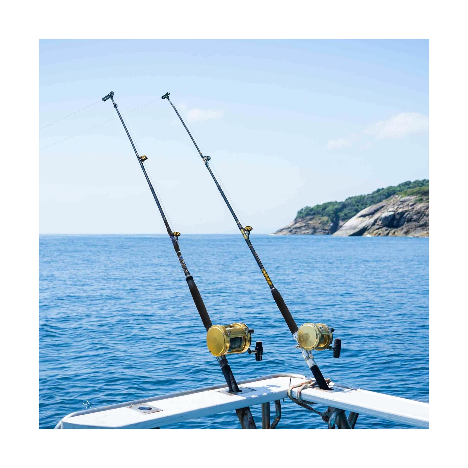 Bent Butt Fishing Rod, Deep Sea Fishing Pole with Swivel Tip for Saltwater an…