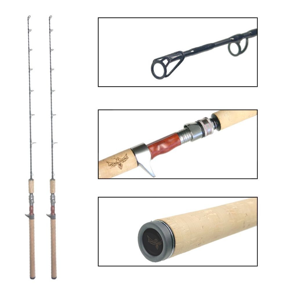 ICE FISHING ROD 46 In. PREMIUM DESIGN, Lake Trout, Mackinaw, LIMITED STOCK