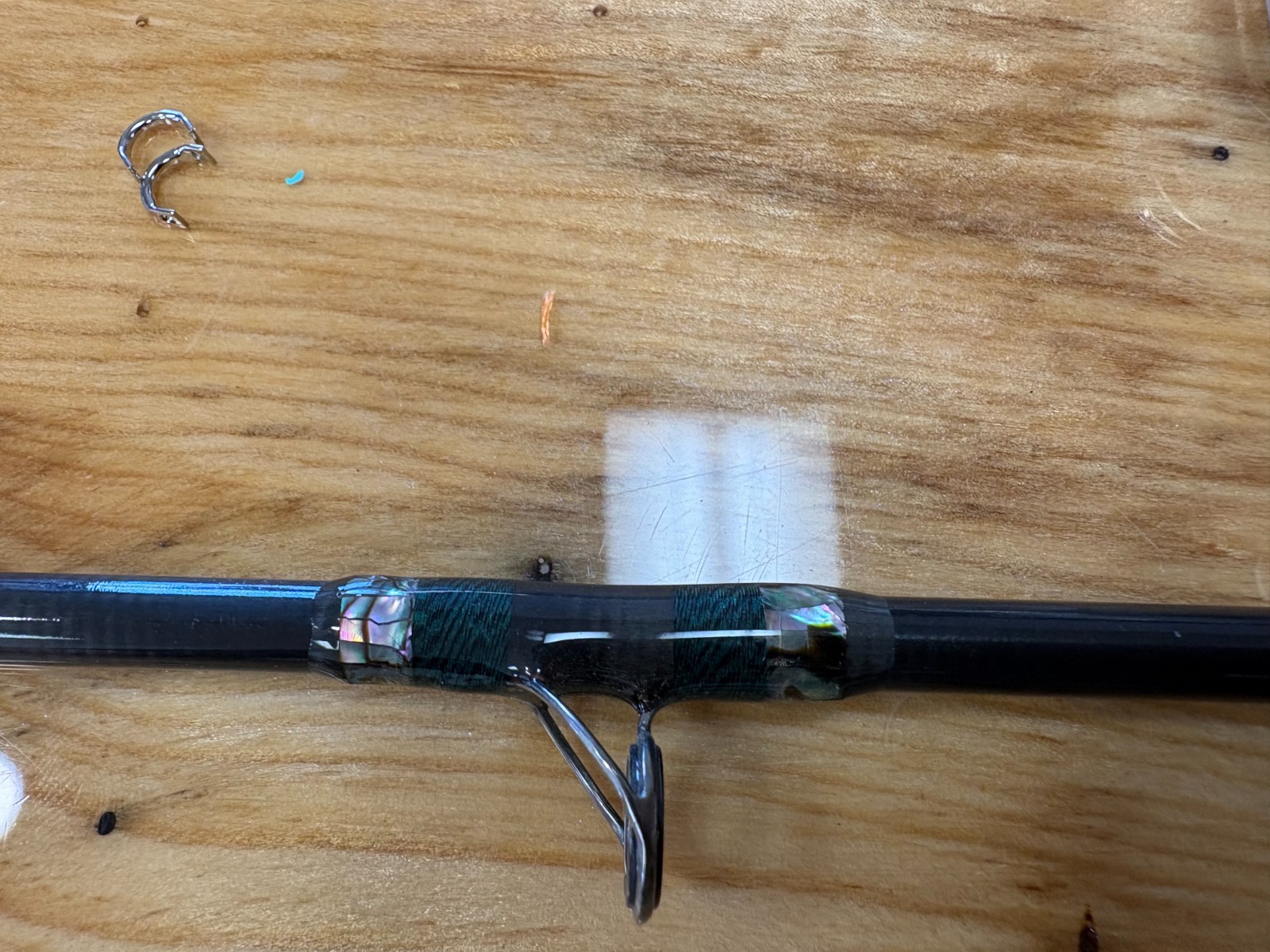 OSLER CUSTOM RODS MADE BY JAY OLSER -ABALONE SHELL INLAY-($849 NEW)