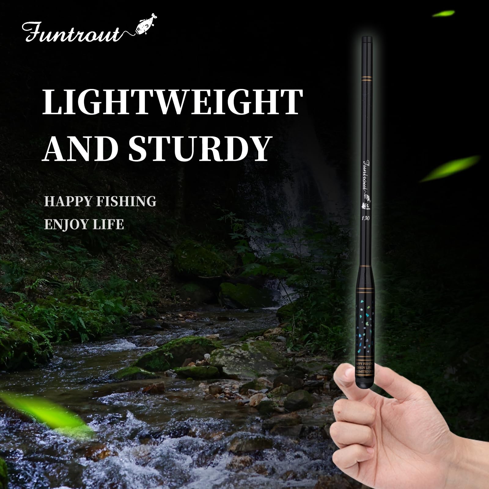 SeaQuest Funtiout 130cm Telescopic Fishing Rod Pocket Size Compact