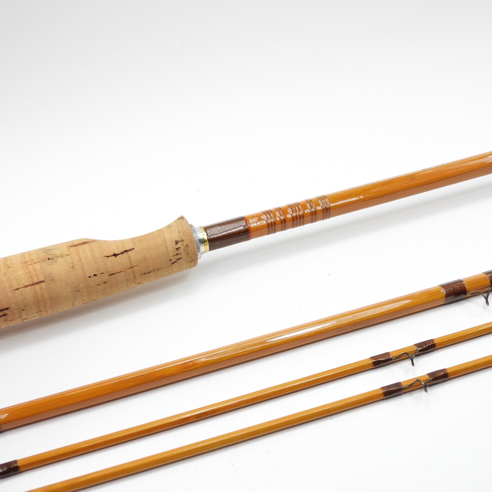 Vintage Refinished Bamboo Fly Fishing Rod. 9’ 6”. 8-9wt. W/ Sock.