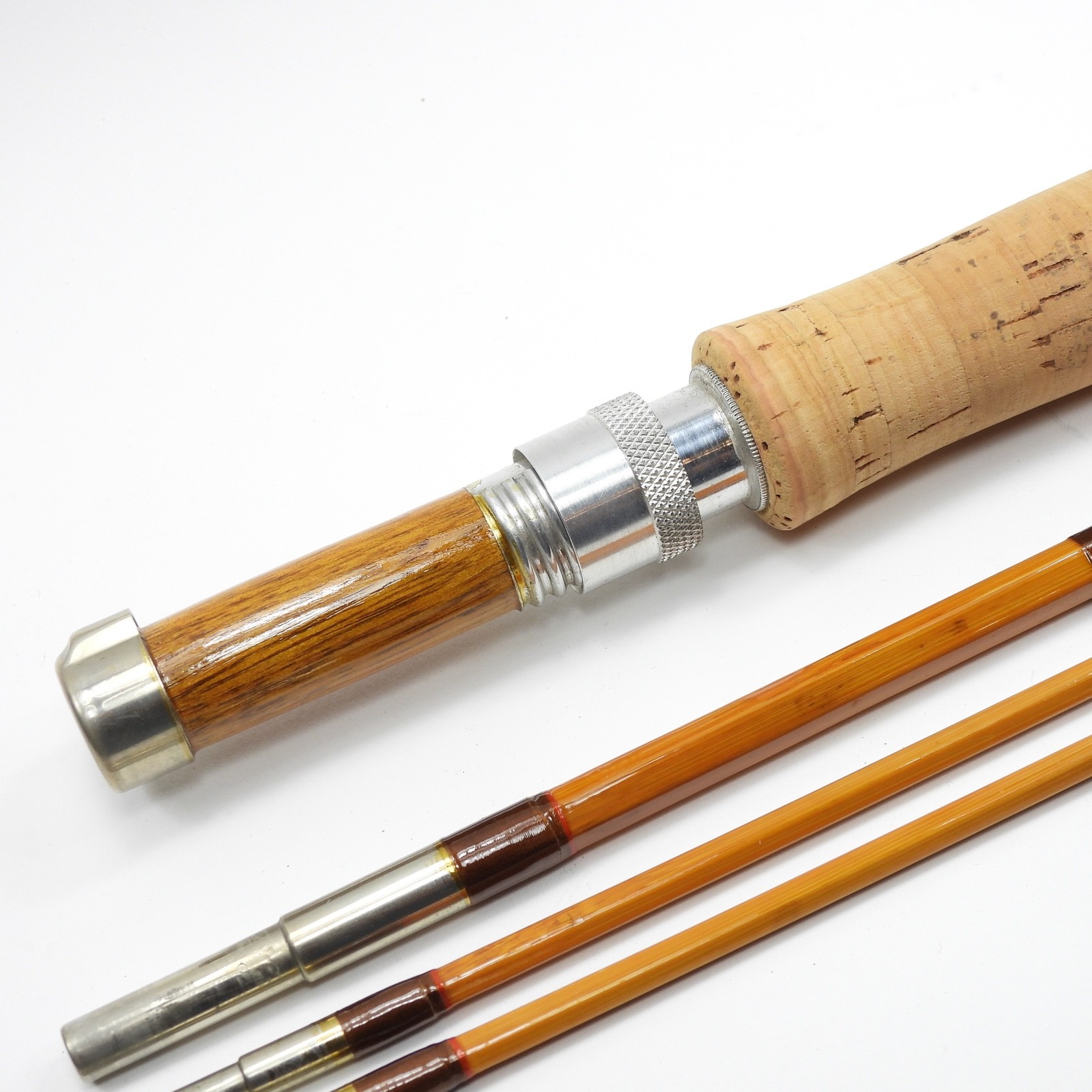 Vintage Refinished Bamboo Fly Fishing Rod. 9’ 6”. 8-9wt. W/ Sock.