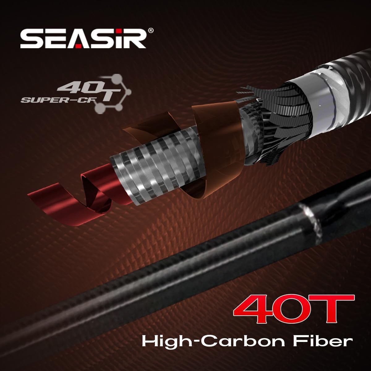 Salminus Travel Fishing Rod 4 Piece Spinning Rod Medium/Medium Heavy Biatcaster