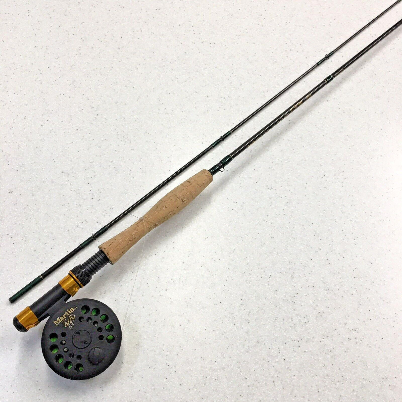 South Bend Trophy Tamer 8′ Graphite Fly Fishing Rod T 675 Martin Tuffy 63 Reel