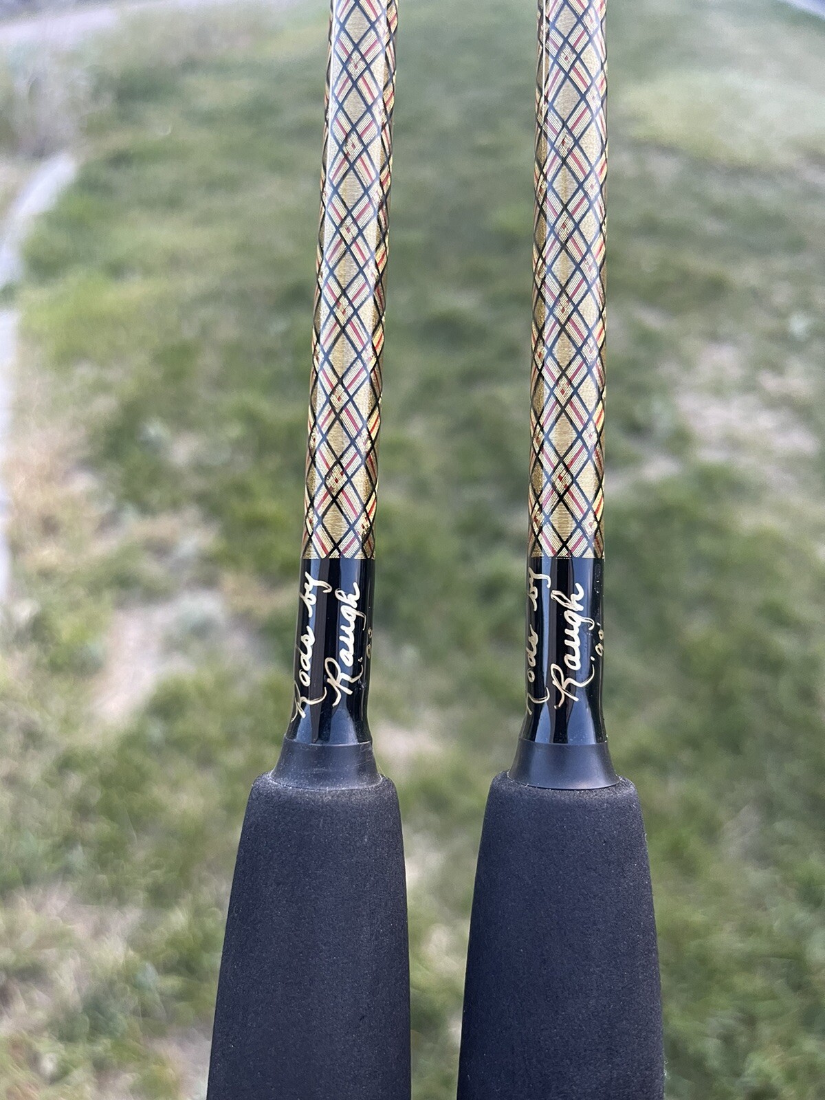 Pair (2) Custom Built “Rods By Raugh” 98 Excellent Casting Baitcast 6’3” Fuji