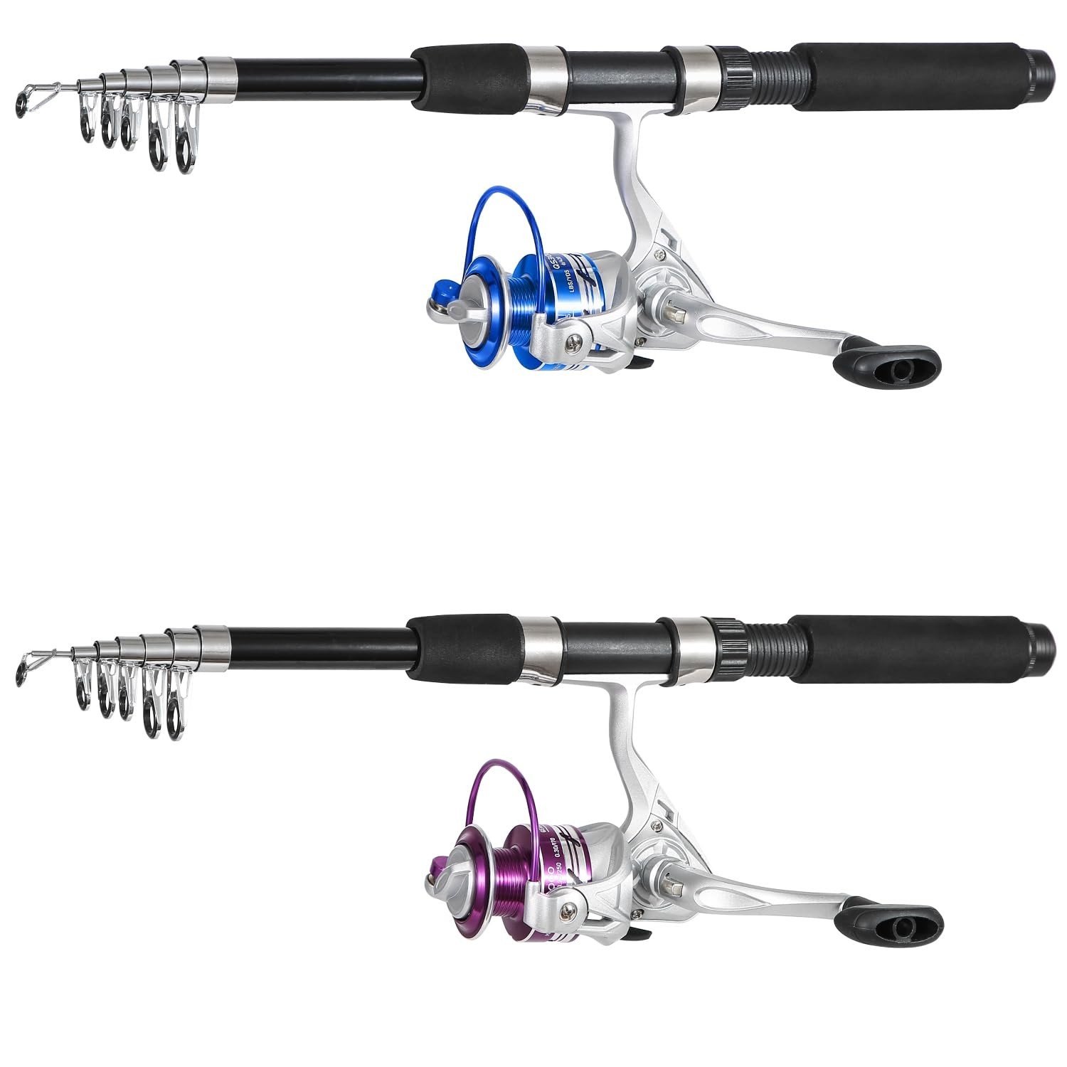 Fishing Pole Combo, 6.9ft 2Pcs Telescopic Rods Set, Collapsible Carbon Fiber …