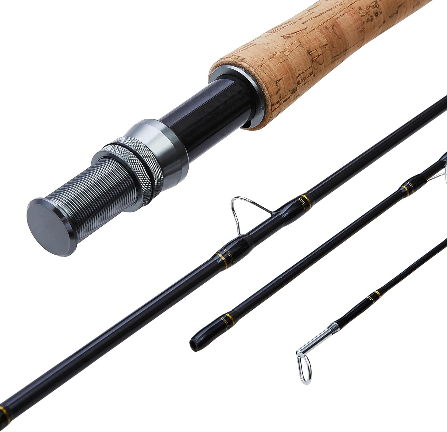 3-Piece Portable Carbon Fiber Fly Fishing Rod, 6 Ft, 0/1Wt, Fast Action, Lightwe