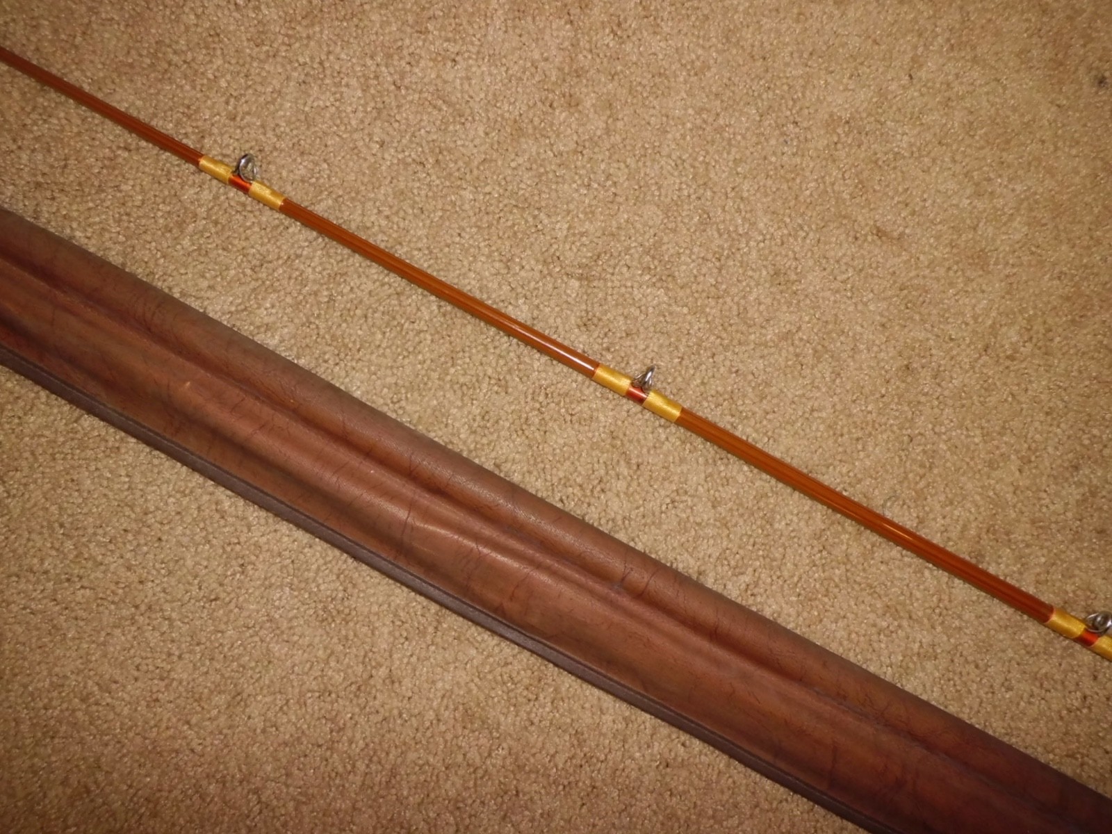 Vintage HEDDON Pal #2546 “Official 6/9 Rod” Steel Bamboo Finish Rod made in USA