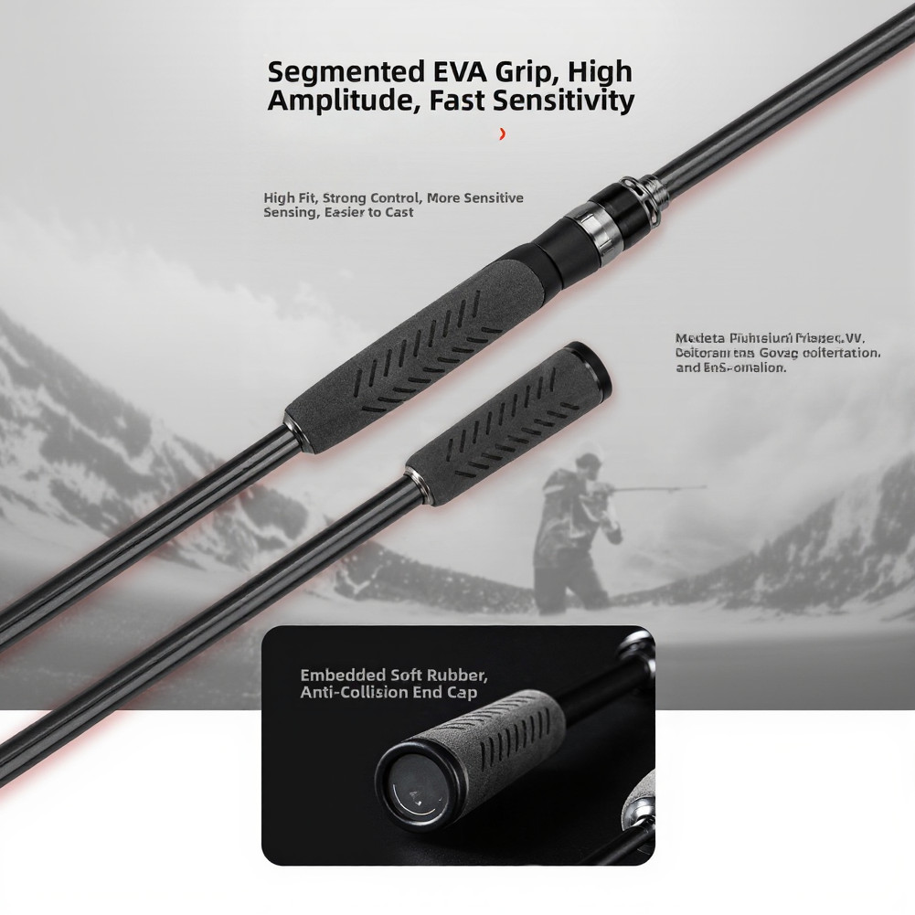 Carbon Fiber Lure Rod Optimized for Large Fish and Variable Water Conditions