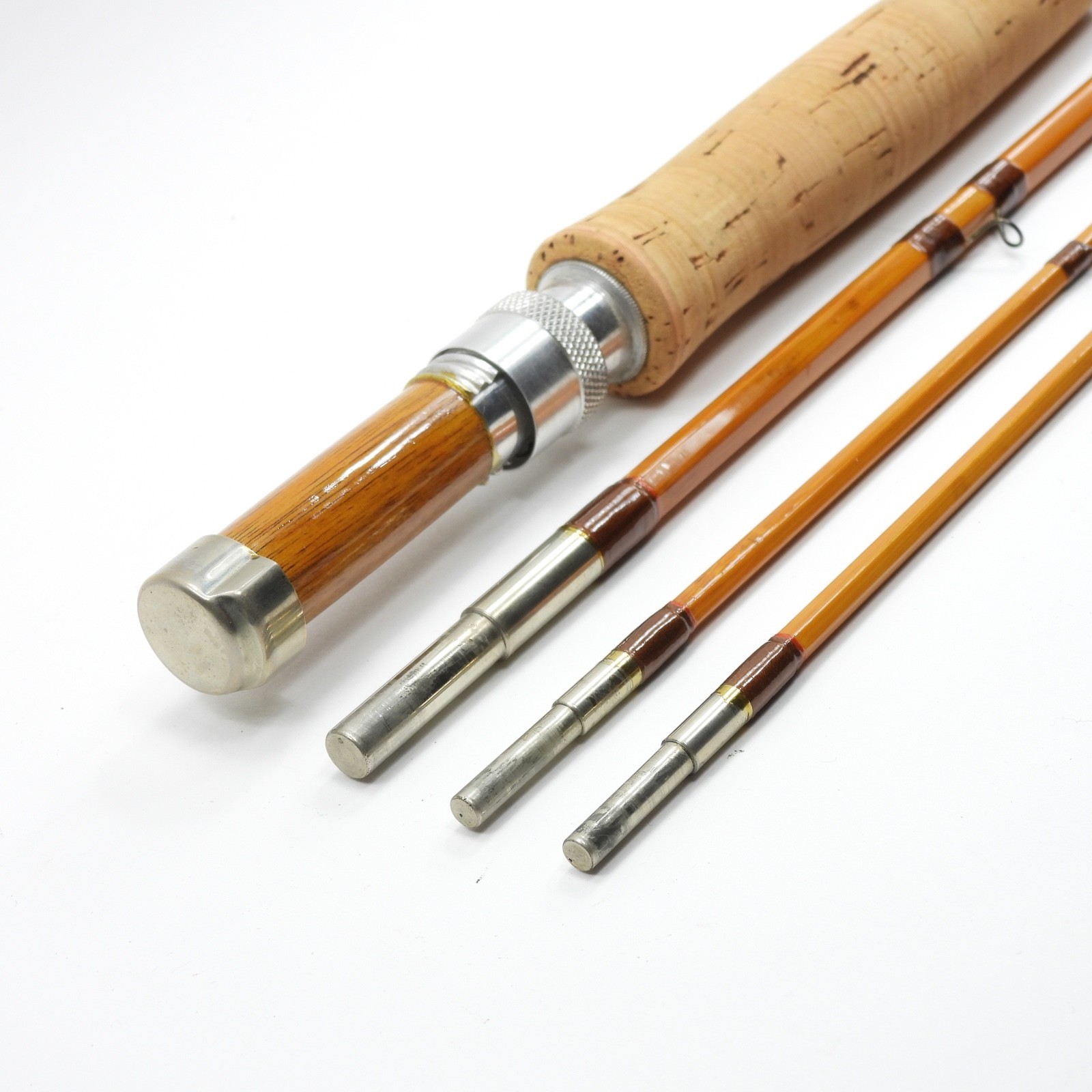 Vintage Refinished Bamboo Fly Fishing Rod. 9’ 6”. 8-9wt. W/ Sock.