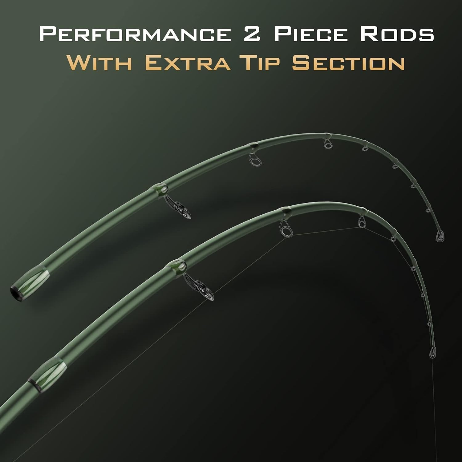 Stryker Green Spartacus II Fishing Rod – Extra Tip, Fast Action & Comfortable