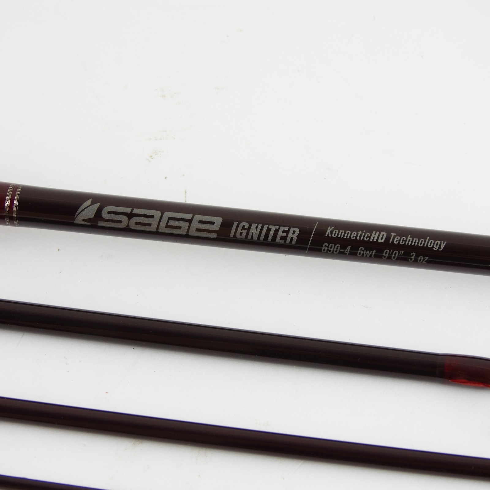Sage Igniter 690-4 Fly Fishing Rod. 9’ 6wt. W/ Tube & Sock.