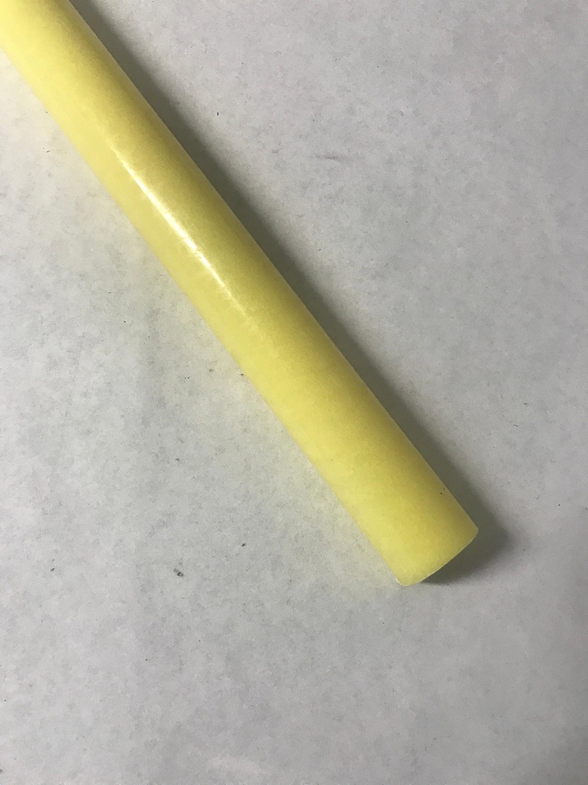 Nylon 6/6 Plastic Round Rod 1 Inch Diameter 12 Inch Length Yellow Color