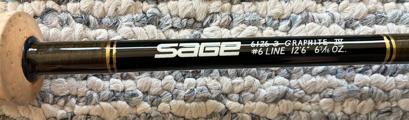 SAGE 6126-3 GRAPHITE IV 6wt, 12’6” 3 piece SWITCH/SPEY Rod – 6 7/16 oz Nice