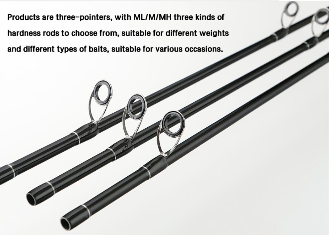 6 ft Fishing Rod Spinning Casting Rods 3 Tips 30T Carbon Rod Lure Weight 4-28g
