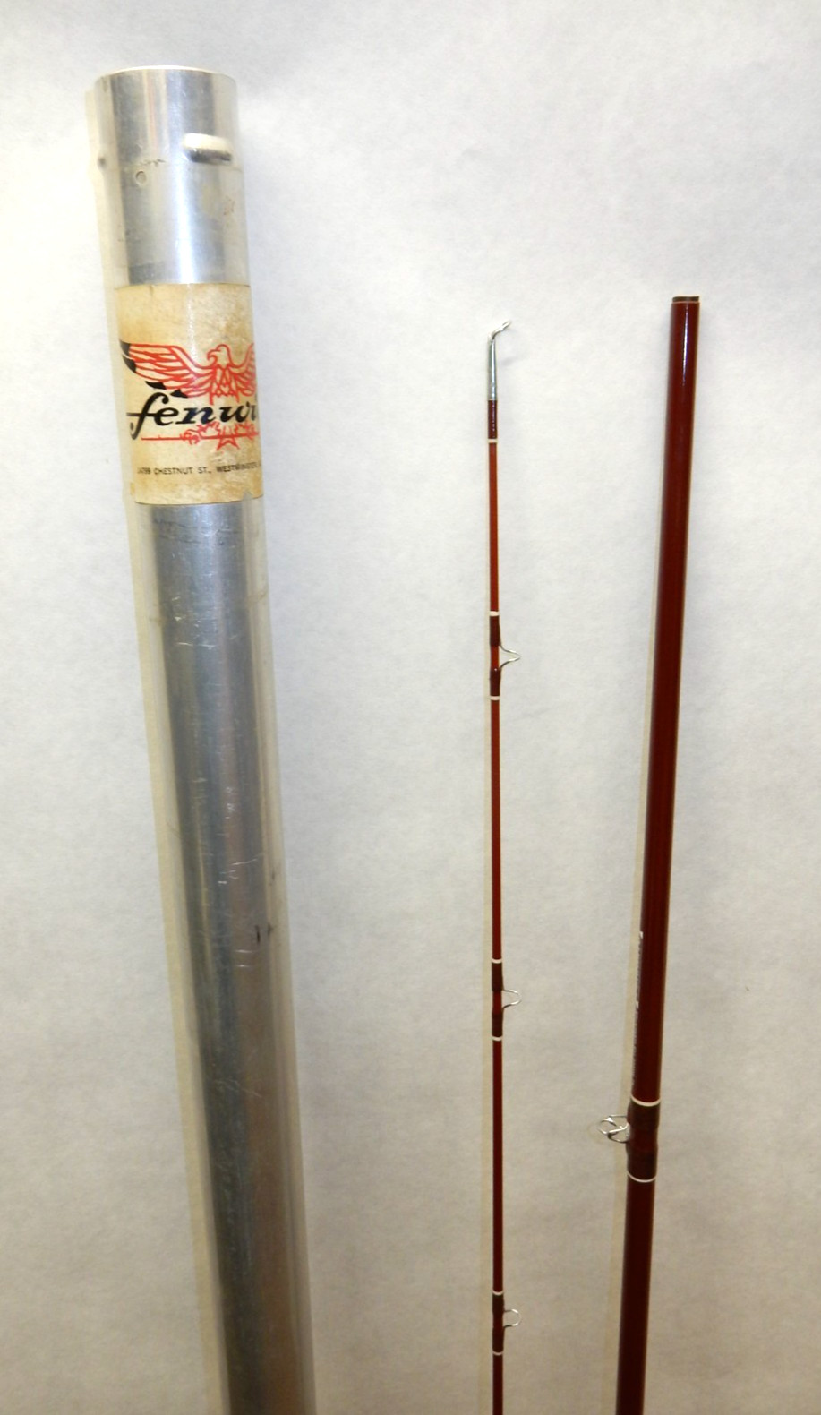 VINTAGE FENWICK MODEL FERALITE FF112 9’3″ 10 WT 4-5/8 OZ FISHING FLY ROD W/ TUBE