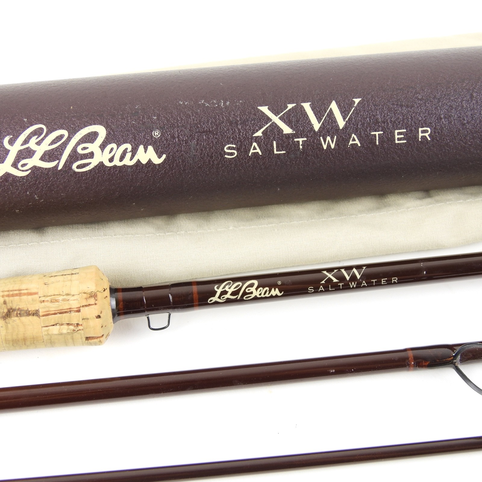 L.L. Bean XW Saltwater Fly Fishing Rod. 9’. 10wt. W/ Tube & Sock.