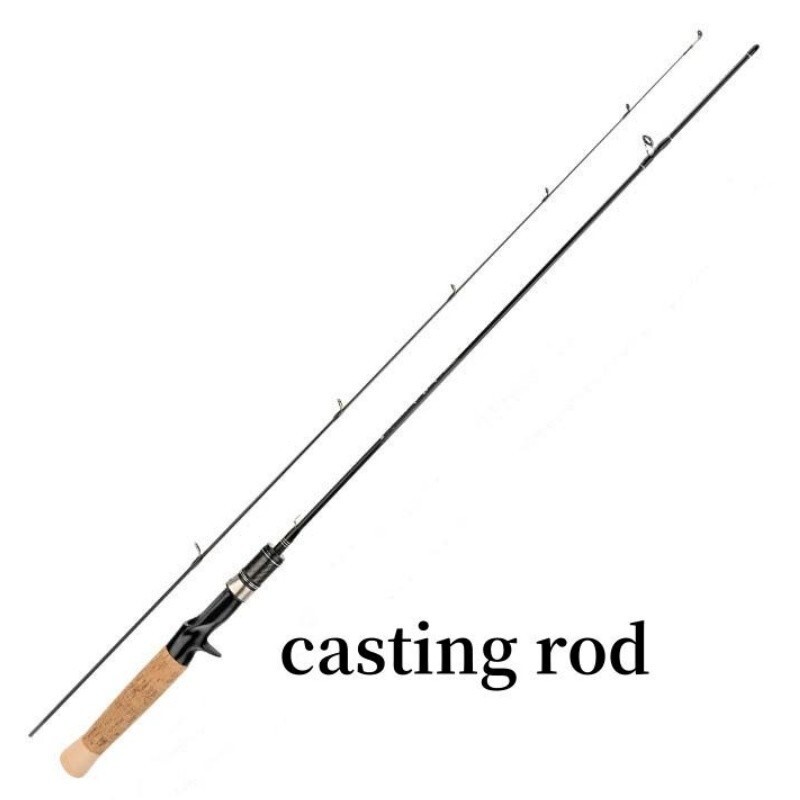 1.5M 1.68M 1.8M Fishing Rods Spinning Casting Pole Carbon Fiber Rod 2 Sections