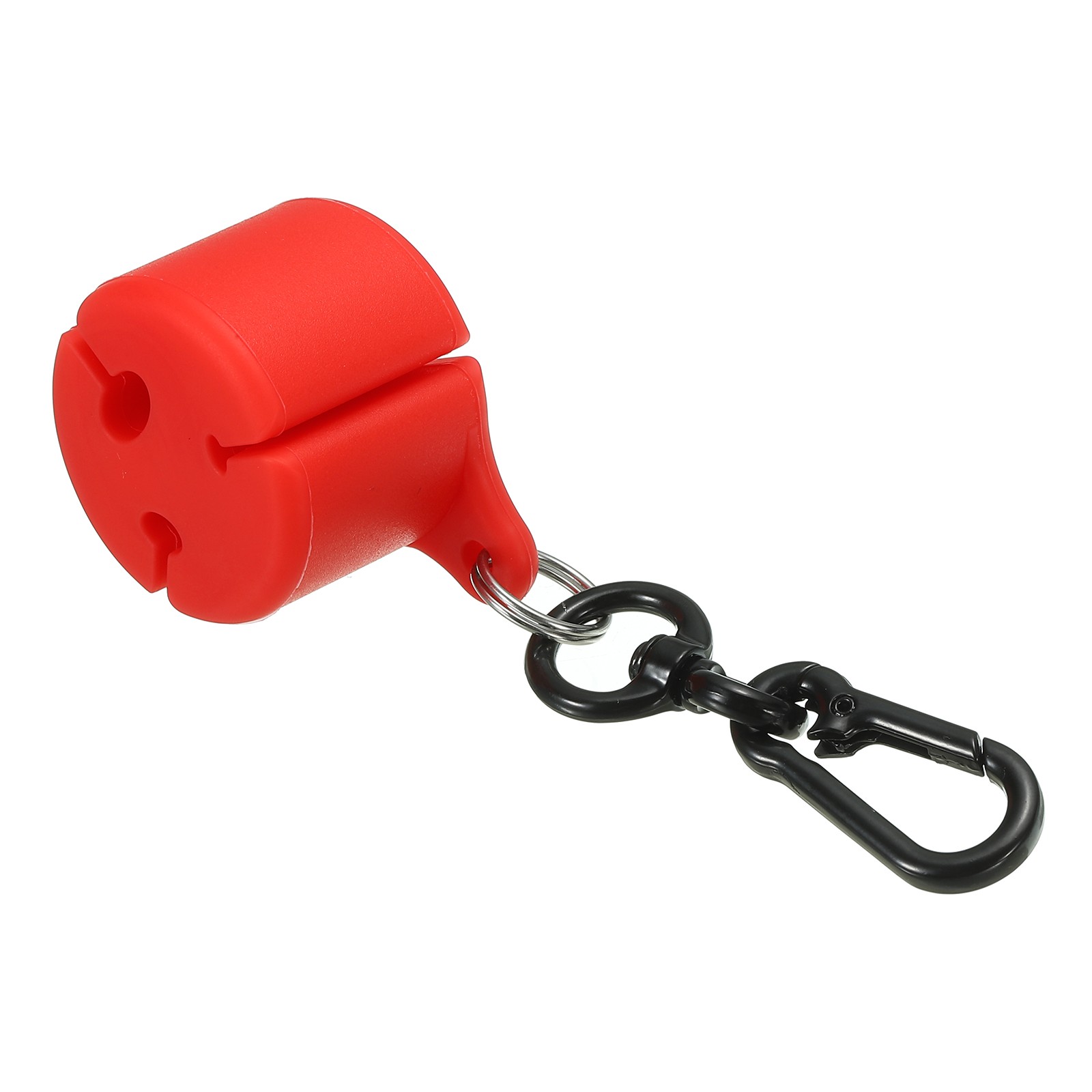 Fishing Rod Clip Silicone Wearable Fishing Pole Holder with Buckle Red