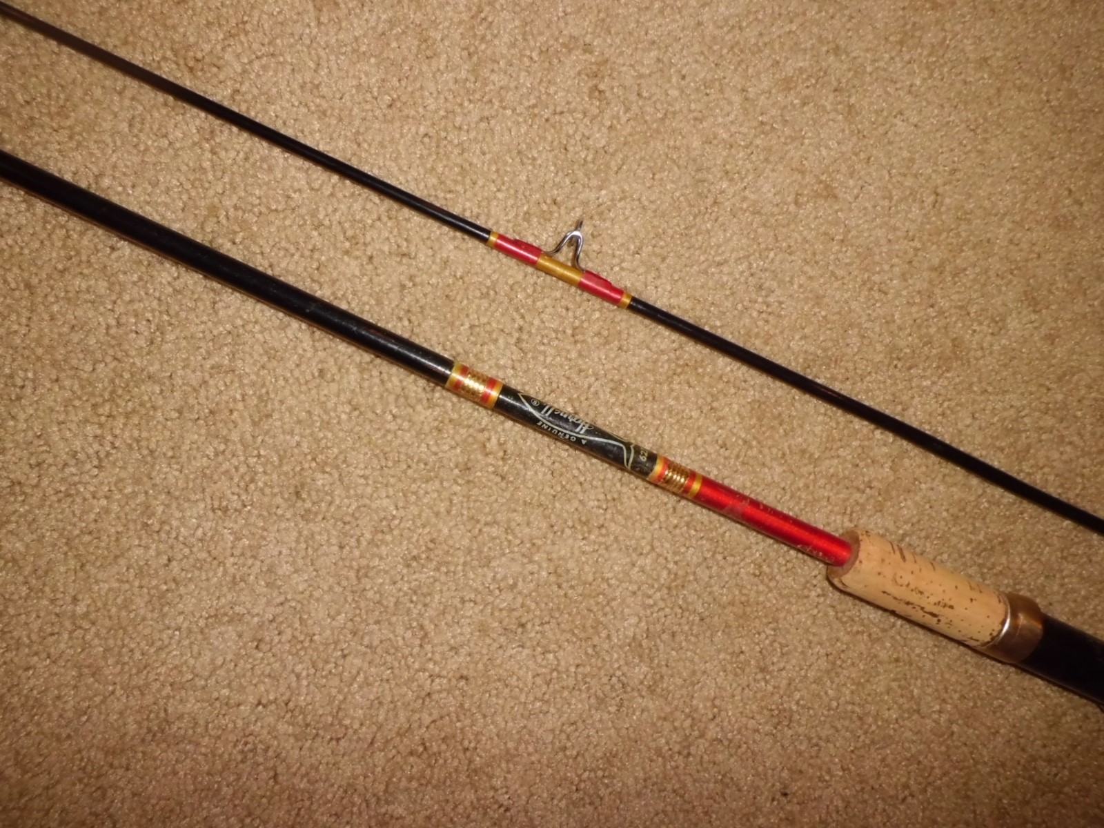 Vintage HARNELL 627 Medium Spinning 7’6″ Rod made in USA=-8-15 lb