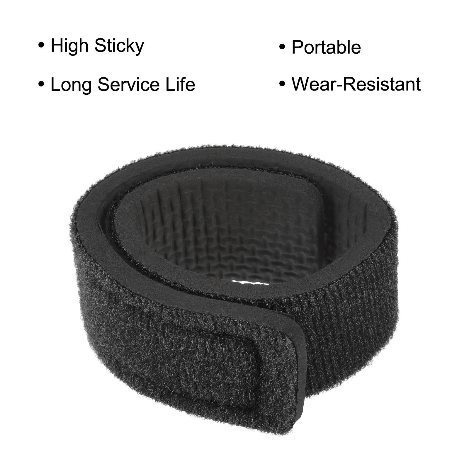 10pcs Fishing Rod Strap, 20cm Stretchy Belts Holders Pole Sleeve Cover, Black