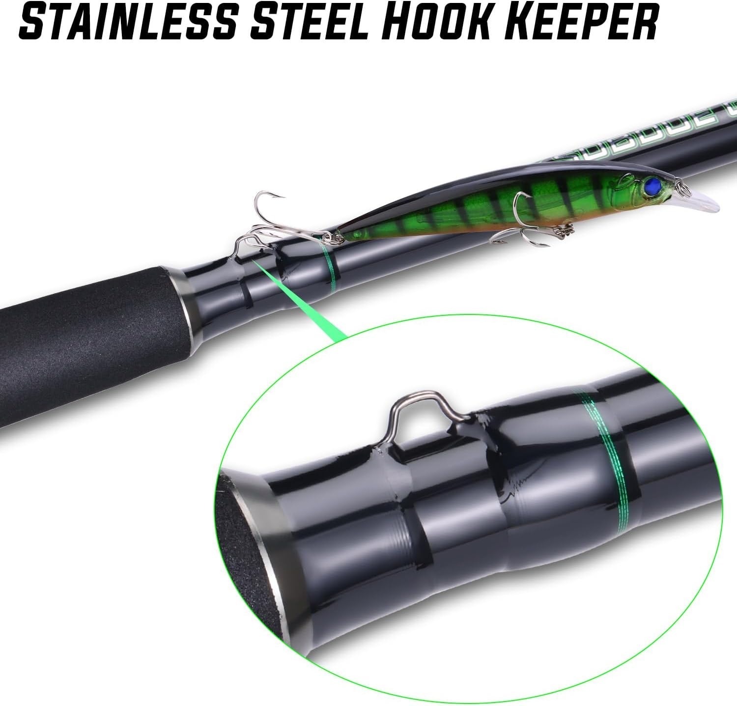 Medium Heavy Catfish Rod for Travel – EVA Handle & Strong Stainless Steel Guides