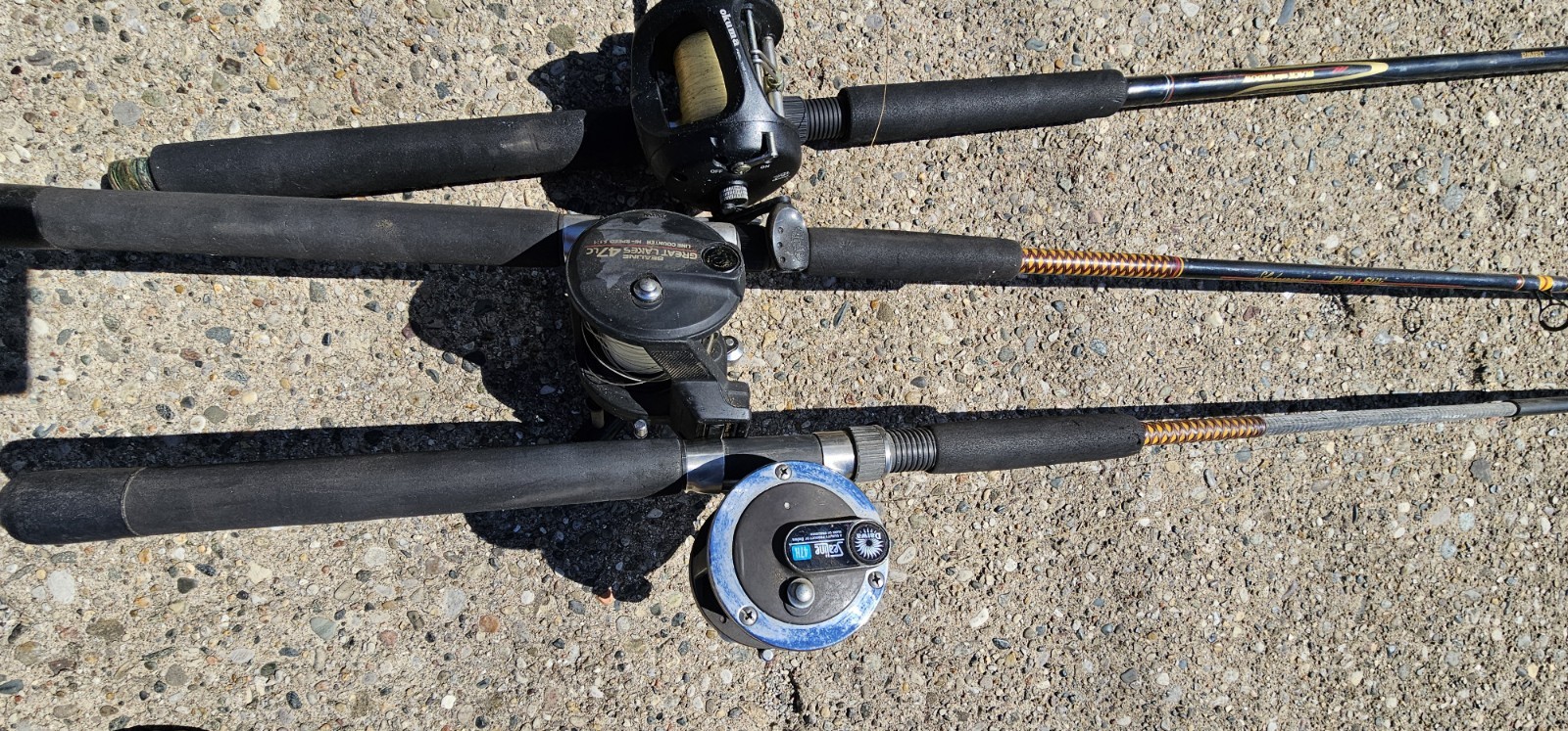 Down rigger Fishing Rods And Reels 4 Ugly Sticks 1 DAIWA Rod 1Browning Rod