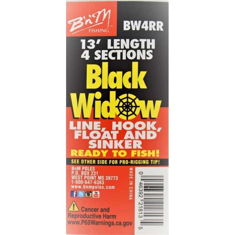 13ft Telescoping Fishing Rod Ready Rig Crappie Bluegill W/ Line Sinker Hook New