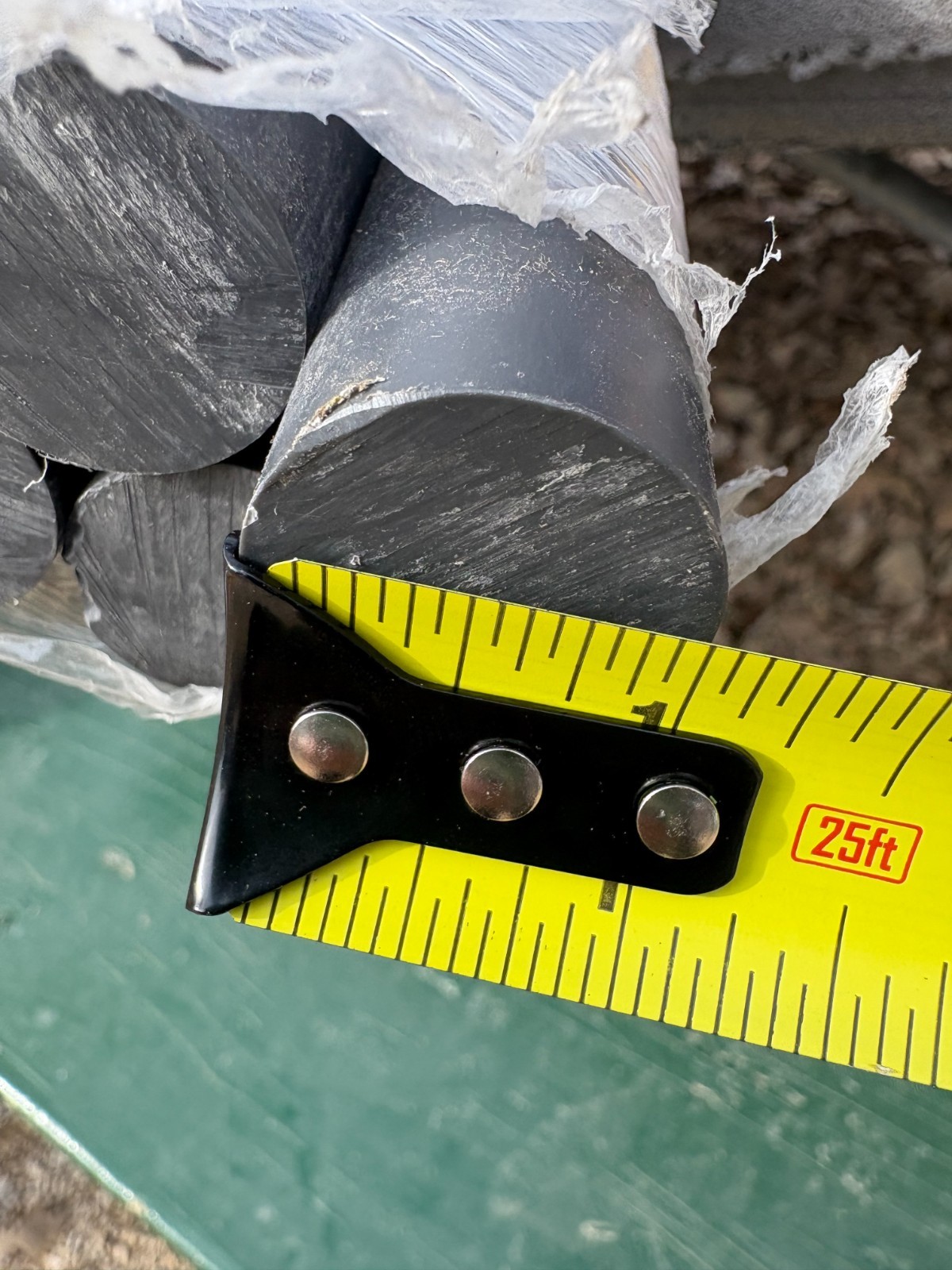 Fiber Rod: 1 in Overall Dia, 4 ft Overall Lg, Gray color 0°F to 180°F Lot of 4