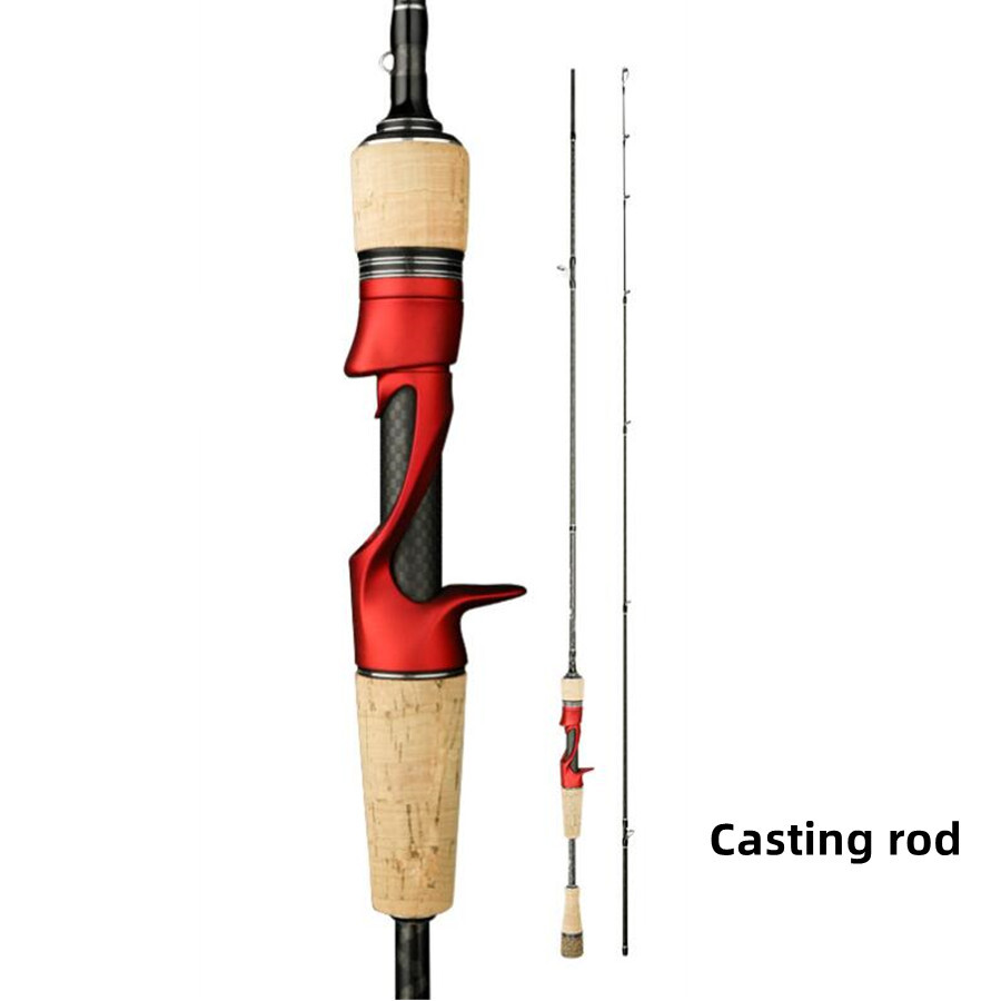 1.8M Carbon Fiber Rods Spinning Casting Fishing Rod Portable Fiber Fishing Pole