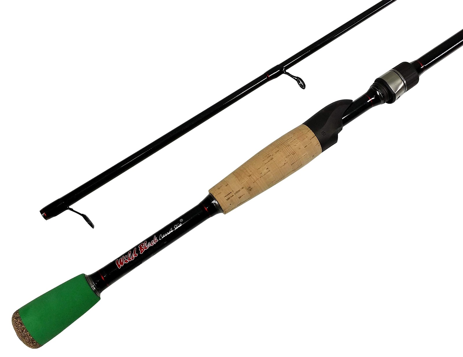 Carrot Stix Collapsible 2 Piece Spinning – Wild 6′ 7″ Medium, Black