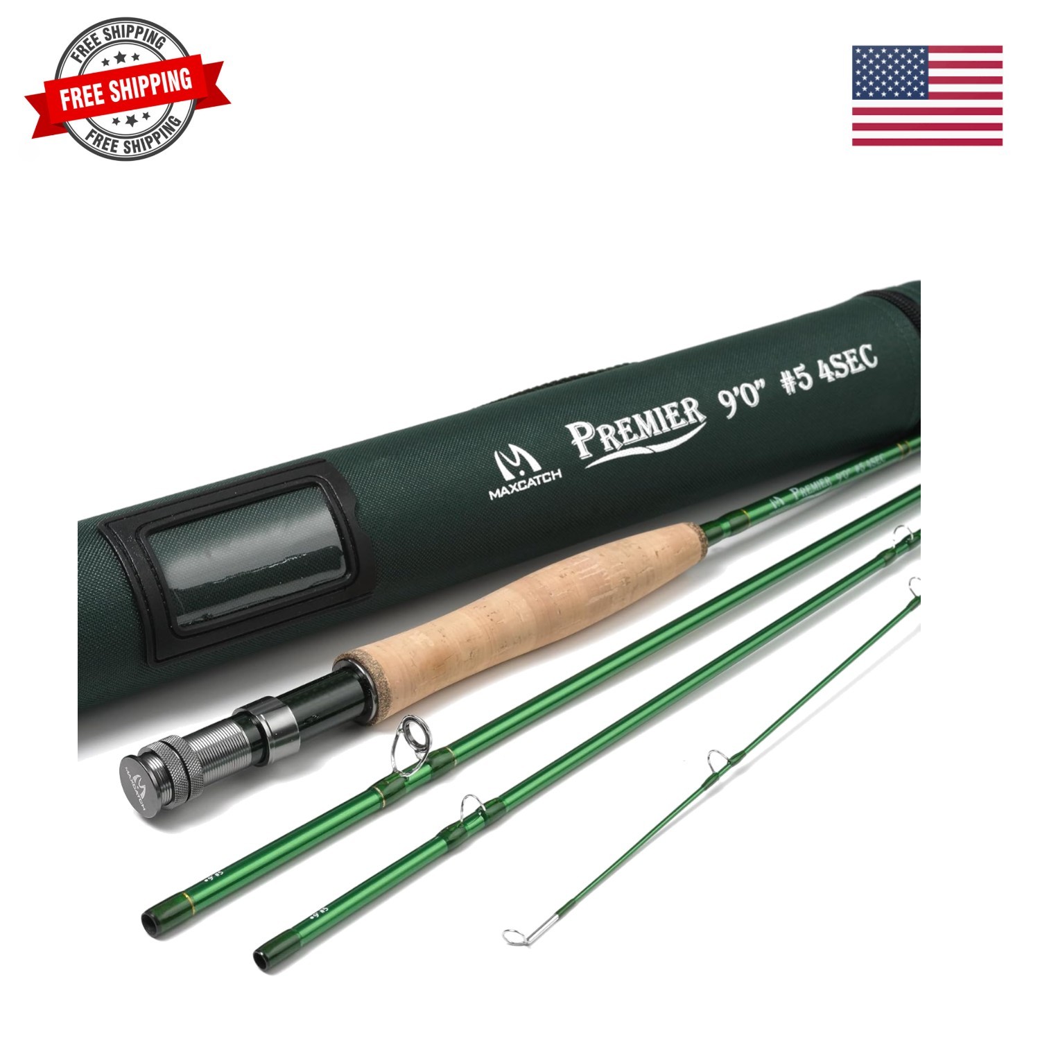 3-12wt Medium-Fast Action Premier Fly Fishing Rod-IM8 Carbon Blank for High P…