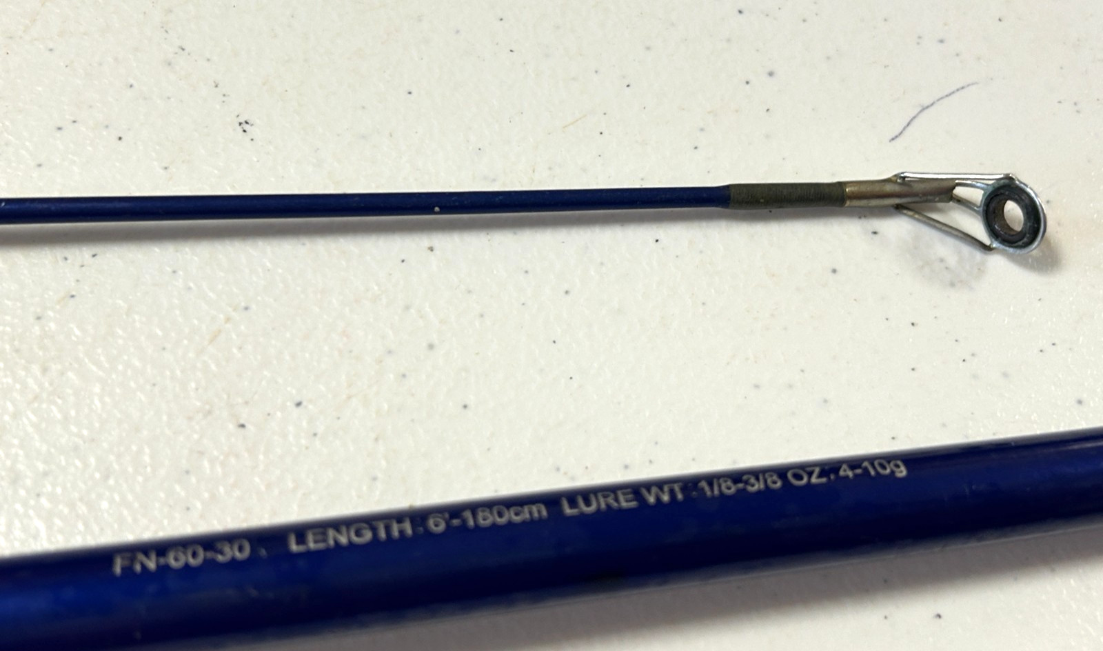 Vintage Purplish Blue Okuma Fin-Chaser Fishing Rod FN-60-30, 6′, 2 Piece