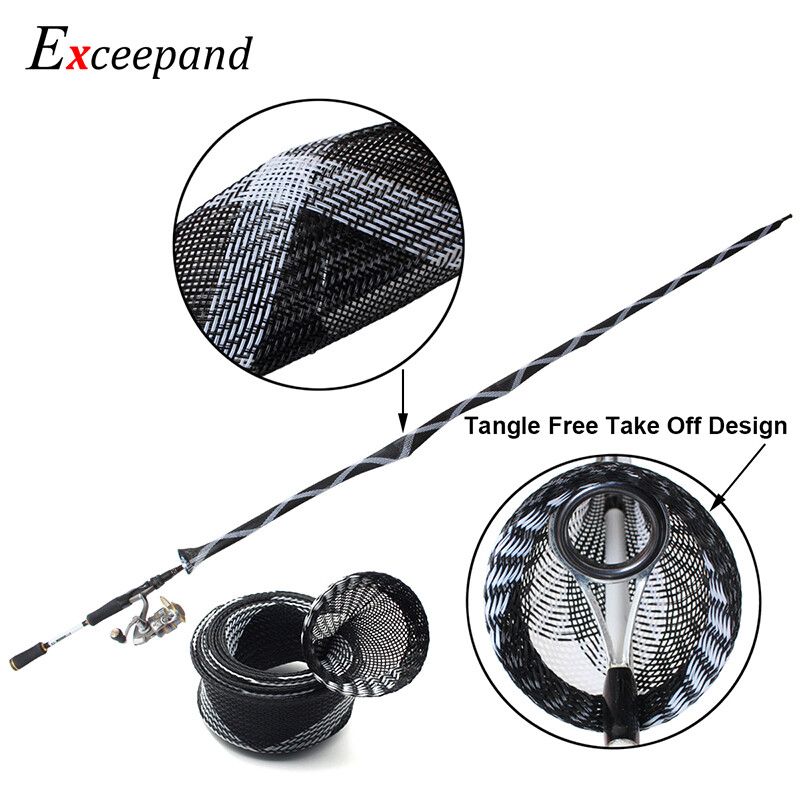 10 PCs Free Tangle Fishing Rod Sleeve Casting Fishing Rod Cover Pole Sock