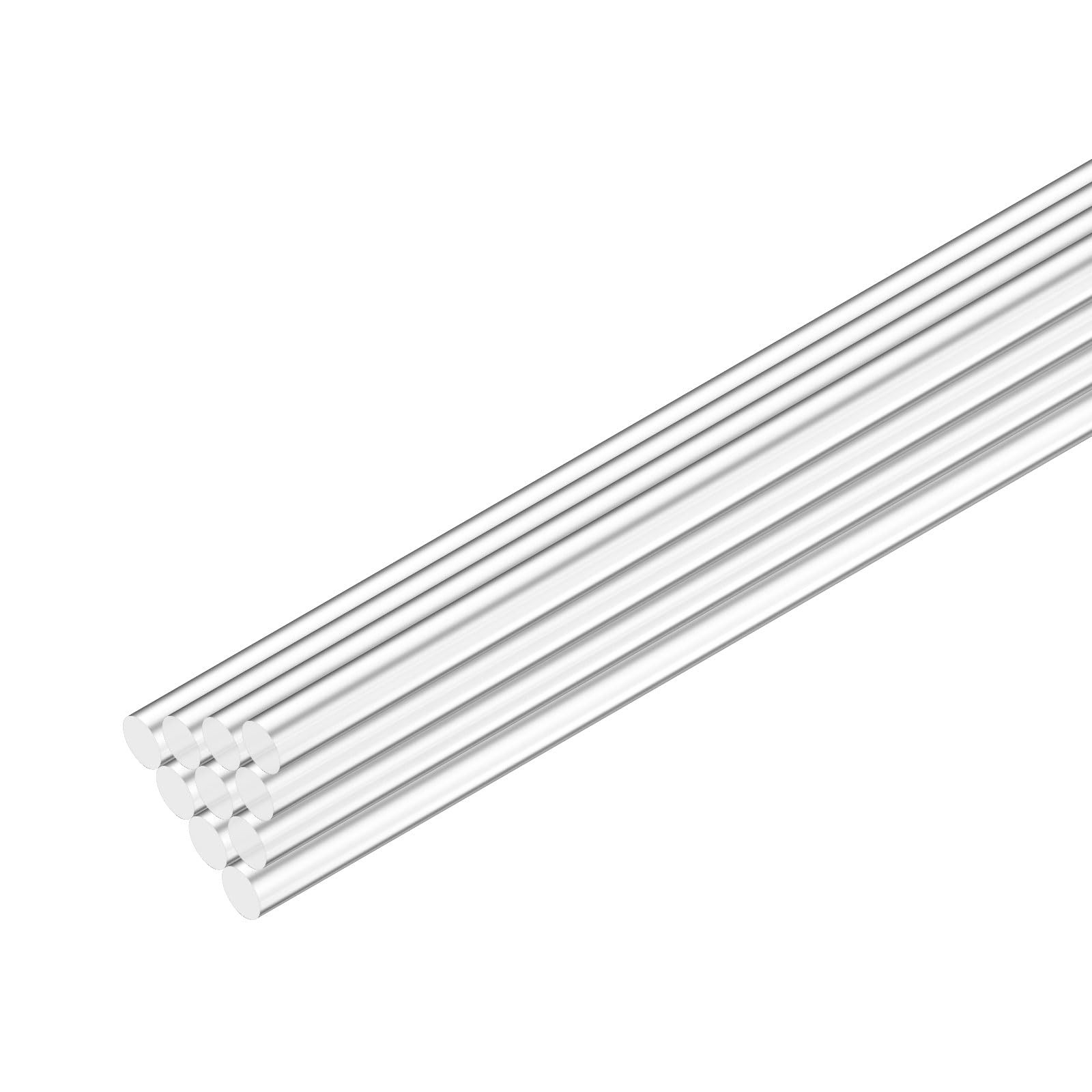 10 PCS Acrylic Round Rods 11.8×0.12 Inch 300x3mm Clear Dowel Stick Plastic