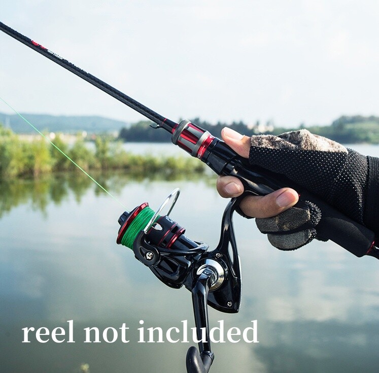 1.68M 1.8M Lure Fishing Rods Carbon Fiber Spinning Casting Rod Fast Pole 2 Tips