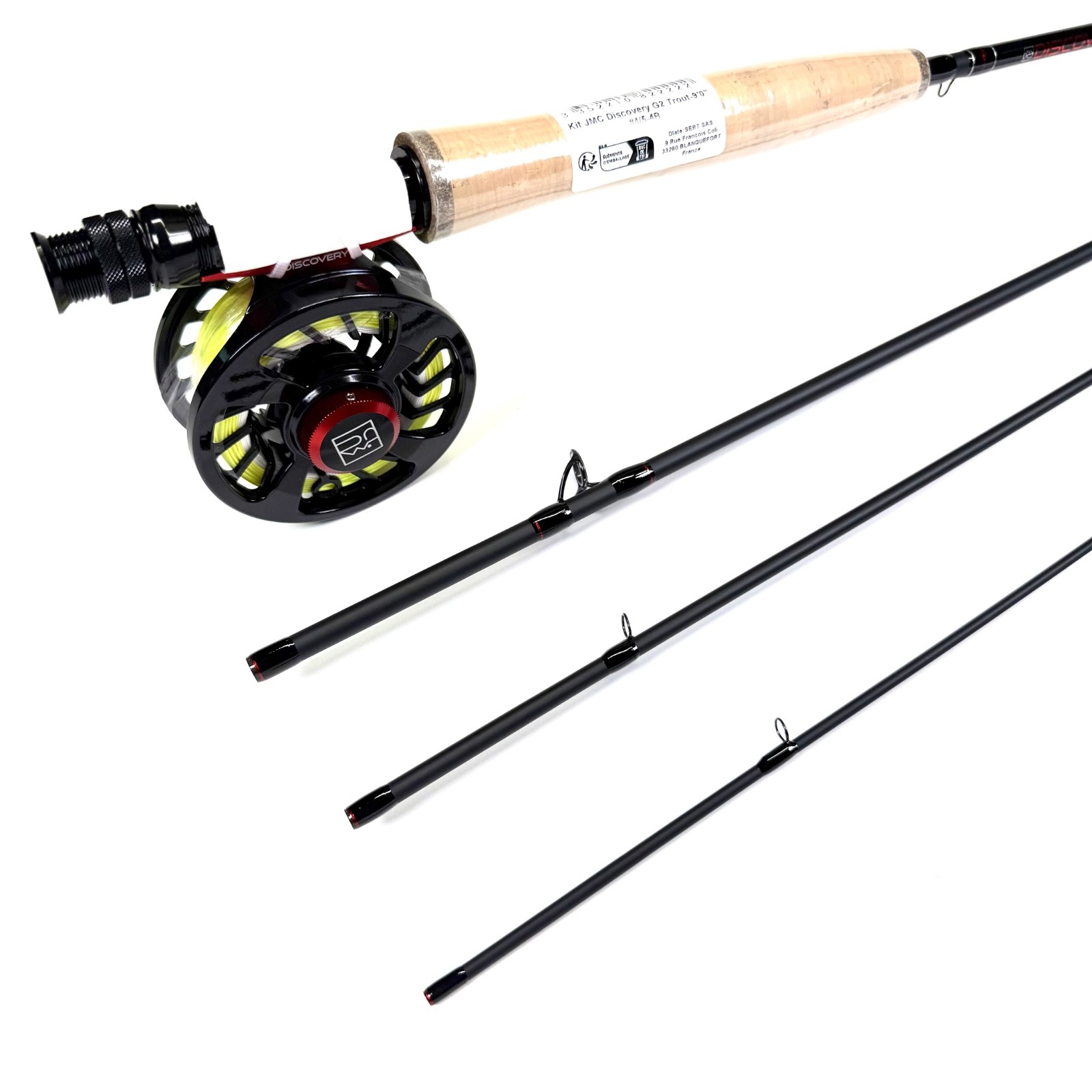 NEW – French JMC Flyfishing Rod/Reel Combo “Lake” #6/7 10′ w/ Fish Beanie & MORE