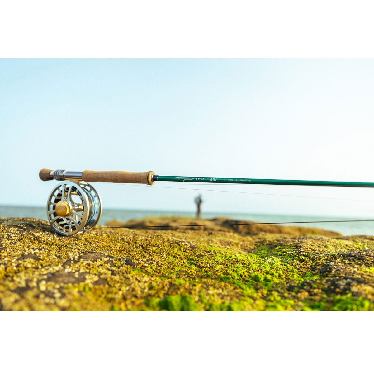 TFO Blitz 9wt 9ft 4pc Fly Fishing Rod with Rod Sock and Rod Tube (TF 09 90 4 BZ)