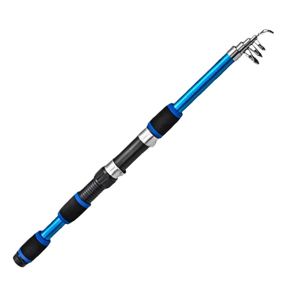 Fiberglass Telescopic Fishing Rod 1.8m Portable For Travel Pole with Reel